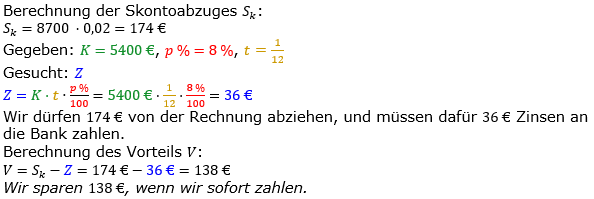 Zinsrechnung vermischte Aufgaben Lösungen zum Aufgabensatz 14 Blatt 05 Bild A0514L01/© by www.fit-in-mathe-online.de