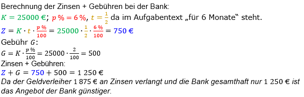 Zinsrechnung Zinsen berechnen Lösungen zum Aufgabensatz 05 Blatt 1/2 Grundlagen Bild A1205L01/© by www.fit-in-mathe-online.de