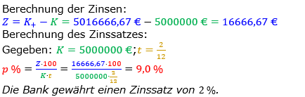 Zinsrechnung Zinssatz berechnen Lösungen zum Aufgabensatz 04 Blatt 2/3 Fortgeschritten Bild A2304L01/© by www.fit-in-mathe-online.de