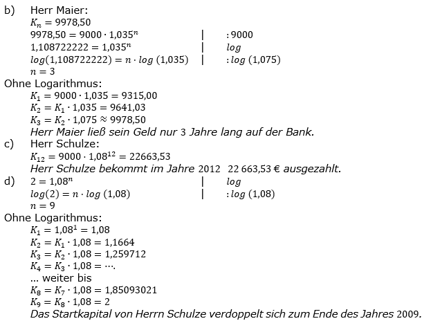 Zinseszinses Prüfungsaufgaben Lösungen zum Aufgabensatz 6 Blatt 1 A01 - A08 Bild 2/© by www.fit-in-mathe-online.de