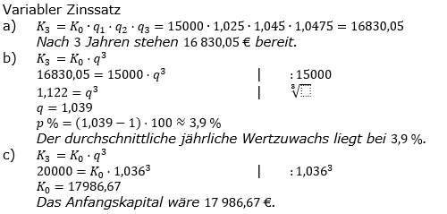 Zinseszinses Prüfungsaufgaben Lösungen zum Aufgabensatz 46 Blatt 6 A41 - A48 Bild 1/© by www.fit-in-mathe-online.de