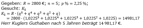 Ratensparen fester Zinssatz Lösungen zum Aufgabensatz 7 Blatt 1/2 Grundlagen/© by www.fit-in-mathe-online.de