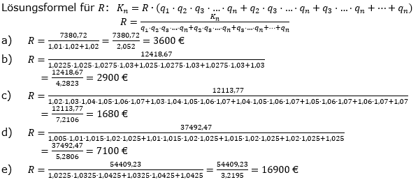 Ratensparen variabler Zinssatz Lösungen zum Aufgabensatz 4 Blatt 2/1 Fortgeschritten/© by www.fit-in-mathe-online.de
