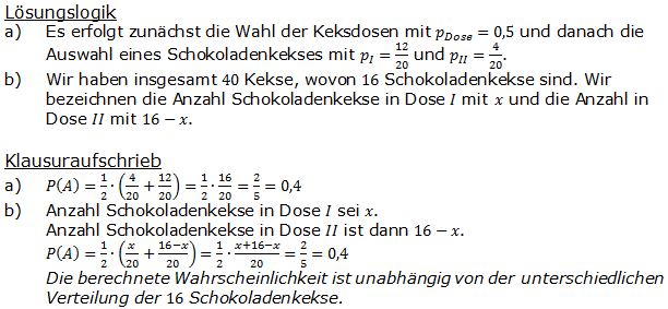 Urnenmodelle in der Stochastik Lösungen zum Aufgabensatz 2 Blatt 1/1 Grundlagen Bild 1 /© by www.fit-in-mathe-online.de)