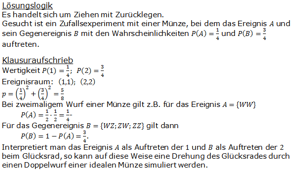 Stochastik Urnenmodelle Lösungen zum Aufgabensatz 17 Blatt 1/2 Grundlagen Bild A1217L01/© by www.fit-in-mathe-online.de