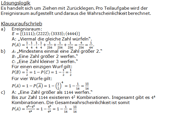 Stochastik Urnenmodelle Lösungen zum Aufgabensatz 20 Blatt 1/3 Grundlagen Bild A1320L01/© by www.fit-in-mathe-online.de
