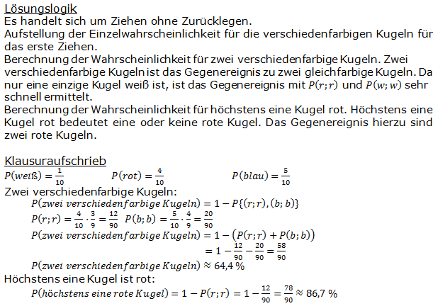 Stochastik Urnenmodelle Lösungen zum Aufgabensatz 22 Blatt 1/3 Grundlagen Bild A1322L01/© by www.fit-in-mathe-online.de