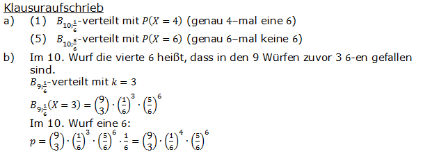 Stochastik Binomialverteilung Lösungen zum Aufgabensatz 9 Blatt 1/1 Grundlagen (Graphik A1109L01)/© by www.fit-in-mathe-online.de