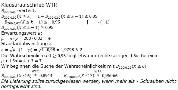 Stochastik Binomialverteilung Lösungen zum Aufgabensatz 3 Blatt 2/2 Fortgeschrittten Bild 3 (Graphik A2208L03)/© by www.fit-in-mathe-online.de
