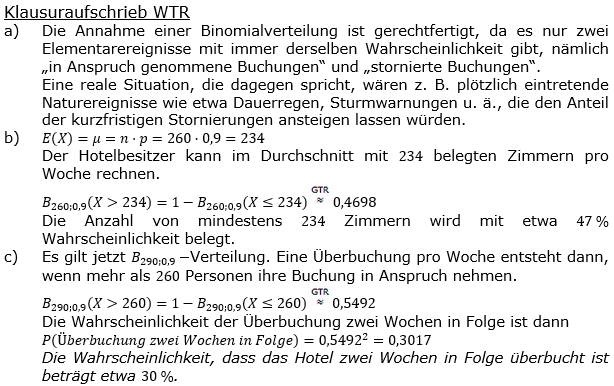 Stochastik Binomialverteilung Lösungen zum Aufgabensatz 5 Blatt 2/3 Fortgeschrittten Bild 3 (Graphik A2320L03)/© by www.fit-in-mathe-online.de