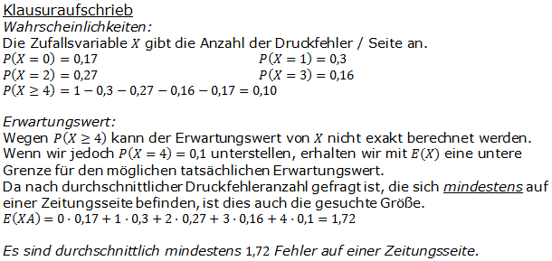 Stochastik Erwartungswert Lösungen zum Aufgabensatz 6 Blatt 1/2 Grundlagen (Graphik A1214L01)/© by www.fit-in-mathe-online.de