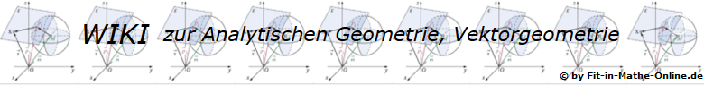 WIKI zum Thema Analytische Geometrie, Vektorgeometrie / © by Fit-in-Mathe-Online.de