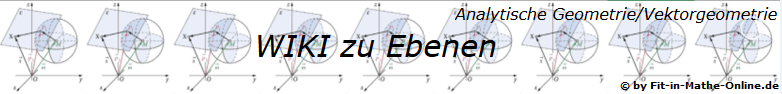 WIKI zum Thema Ebenen in der analytischen Geometrie/Vektorgeometrie/© by www.fit-in-mathe-online.de)