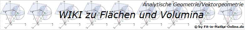 WIKI zum Thema Flächen und Volumina in der analytischen Geometrie/Vektorgeometrie/© by www.fit-in-mathe-online.de)