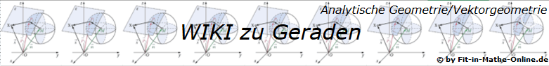 WIKI zum Thema Geraden in der analytischen Geometrie/Vektorgeometrie/© by www.fit-in-mathe-online.de)
