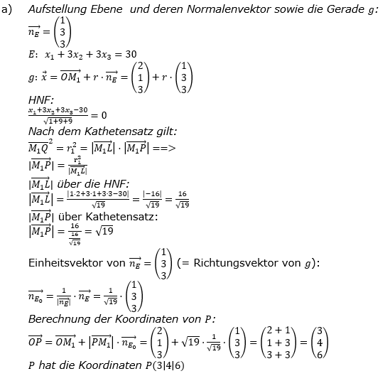 Kreis und Kugel Lösungen zum Aufgabensatz 2a Blatt 3/1 Expert Bild 1/© by www.fit-in-mathe-online.de
