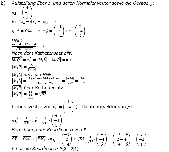 Kreis und Kugel Lösungen zum Aufgabensatz 2b Blatt 3/1 Expert Bild 1/© by www.fit-in-mathe-online.de