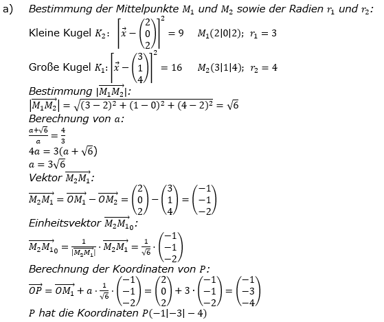 Kreis und Kugel Lösungen zum Aufgabensatz 3a Blatt 3/1 Expert Bild 1/© by www.fit-in-mathe-online.de