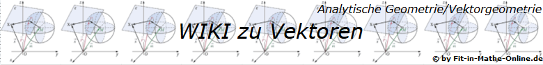 WIKI zum Thema Vektoren in der analytischen Geometrie/Vektorgeometrie/© by www.fit-in-mathe-online.de)