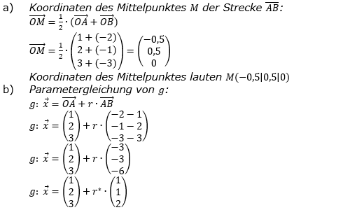 Vektorgeometrie Vermischte Aufgaben - Training Lösungen zum Aufgabensatz 01 Blatt 01 Bild A0101L02/© by www.fit-in-mathe-online.de