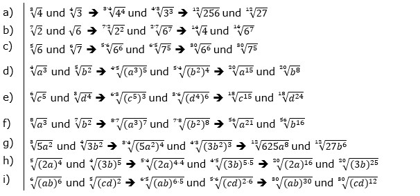Vermischte Aufgaben mit Wurzeln Lösungen zum Aufgabensatz 4 Blatt 04© by www.fit-in-mathe-online.de